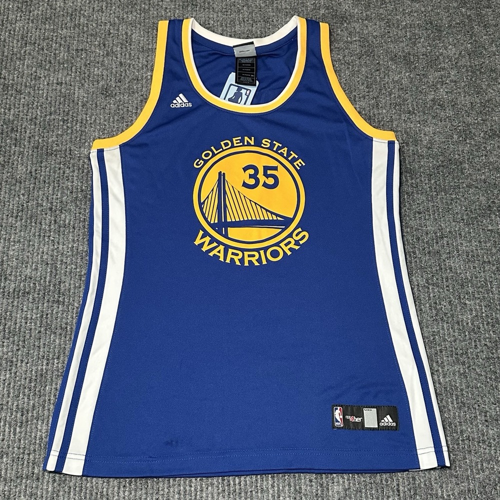 Kevin Durant Adidas Golden State Warriors Women's Official Blue Away Jersey Sz.L
